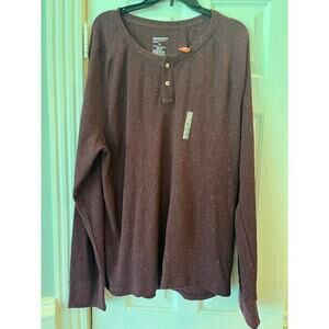 Arizona Jeans Co Waffle Knit Shirt Men XXL Long Sleeve Cotton Layer Winter Fall